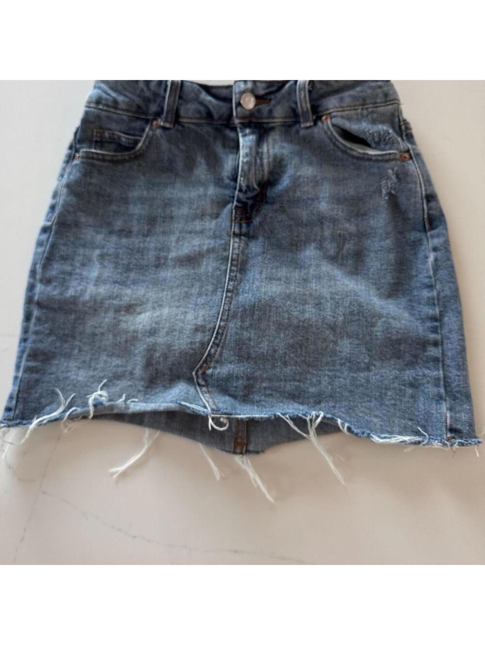 Wild Fable Distressed Denim Mini Skirt Size 0